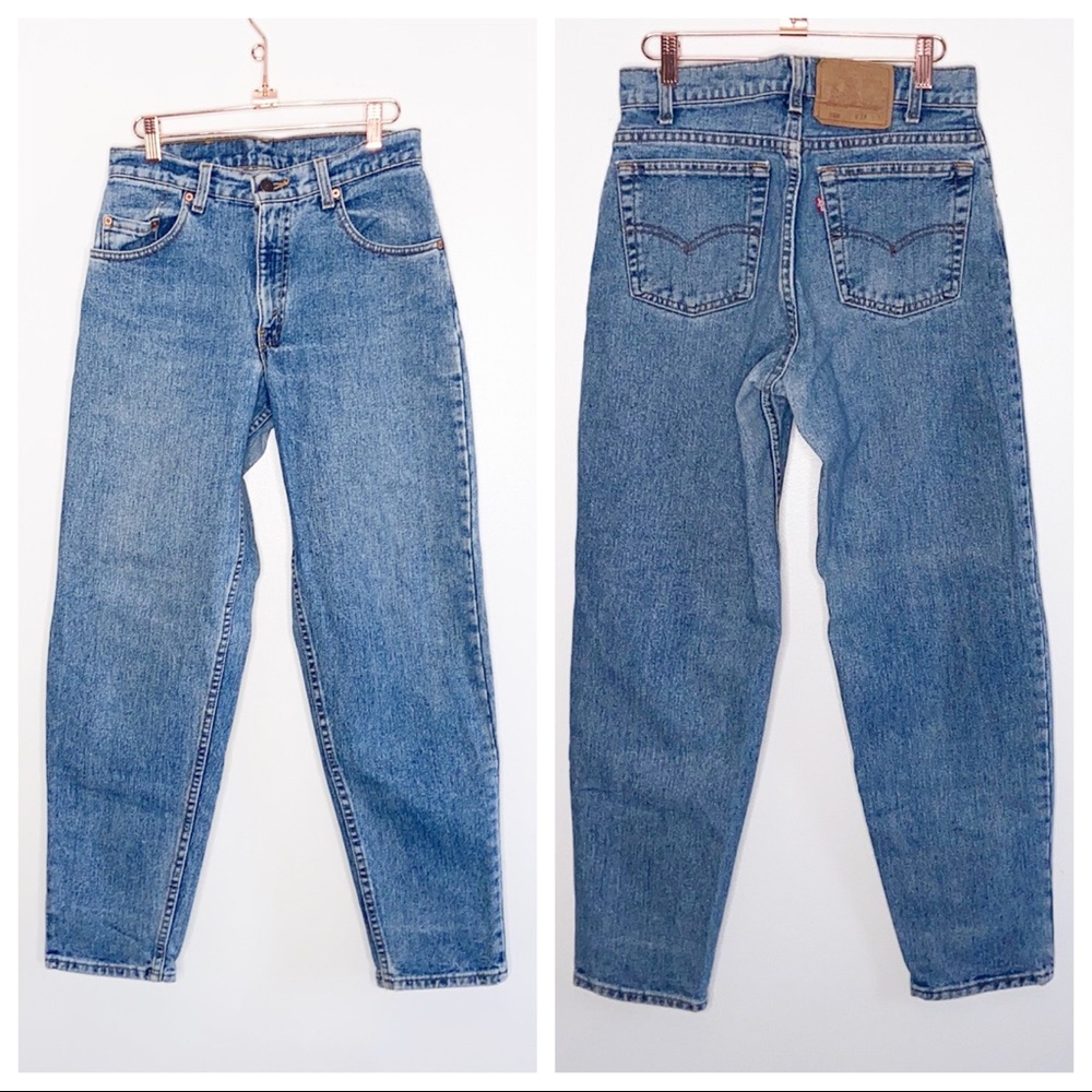 Levi’s 506 Vintage Womens Mom Jeans Denim High Rise Y2k Marbled Color Size 29